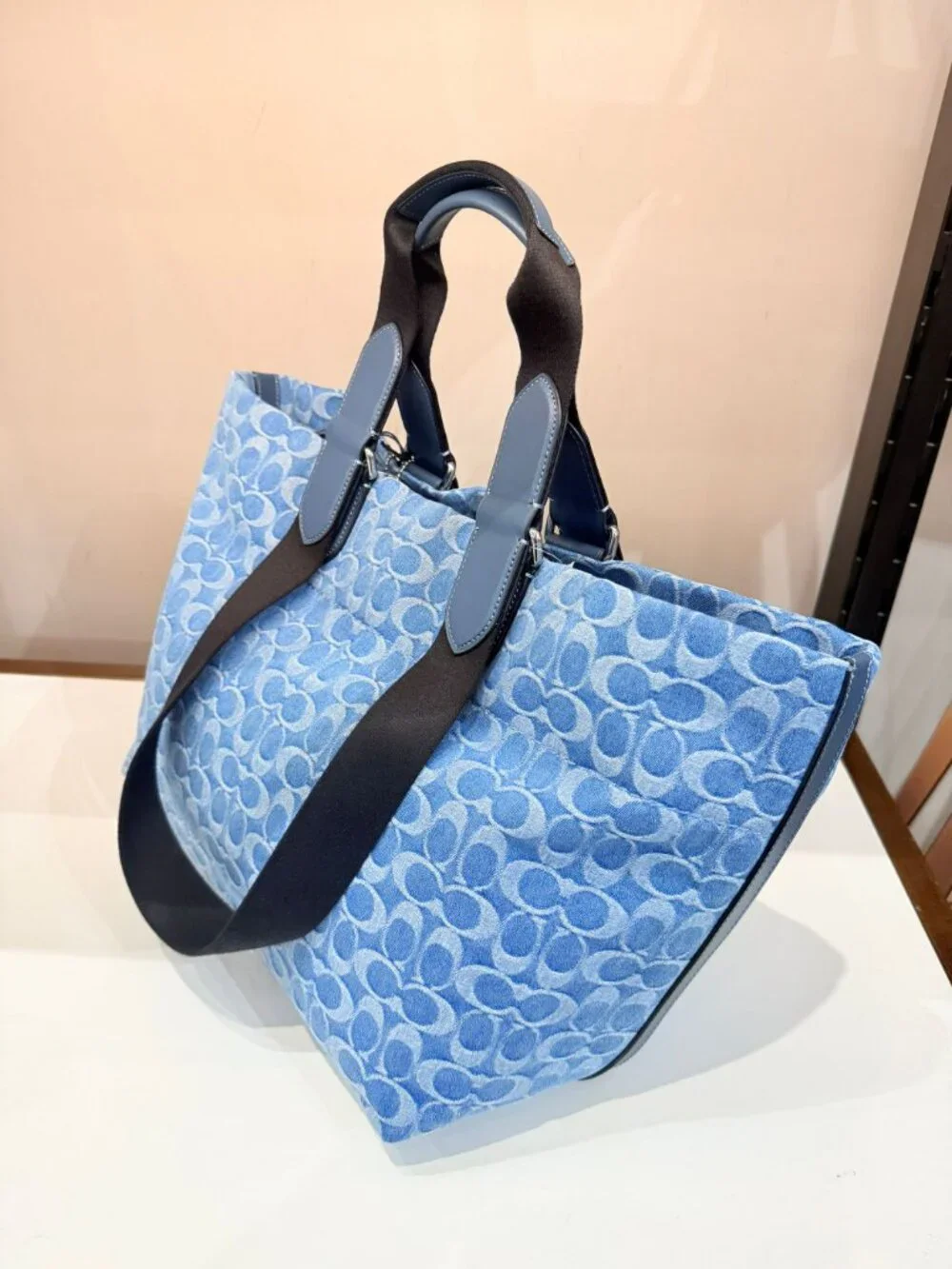 coach Small Tour Tote Bag In Signature Denim cdf24